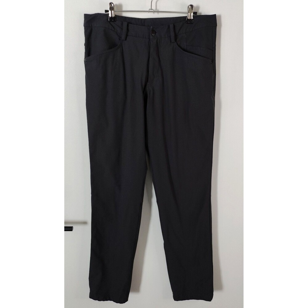 Lululemon ABC Size 33x33 Slim Fit 5 Pocket Warpstreme Pants Black Obsidian